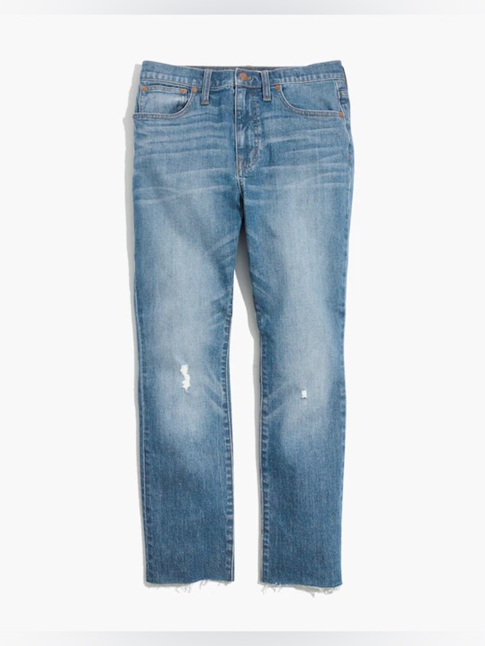 Madewell High Rise Slim Crop Boyjean Light Wash Jeans - Picture 1 of 12